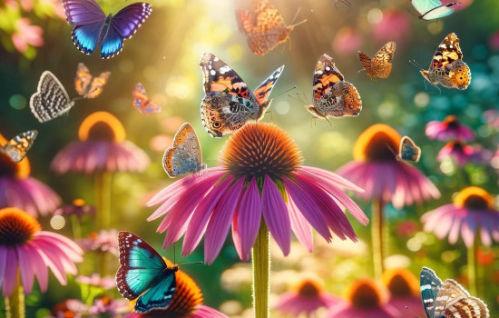 Jeżówka purpurowa jako atrakcja dla motyli - stwórz przyjazny ogród