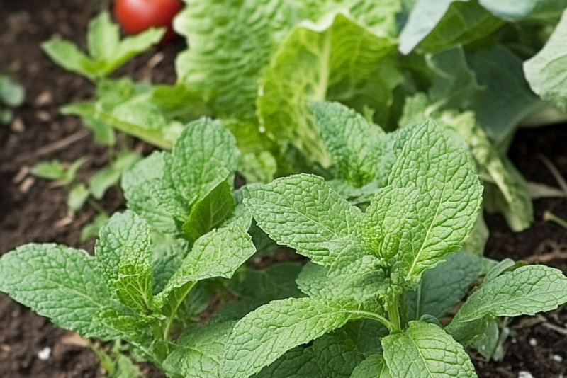 🌿 Mięta w ogrodzie jako roślina towarzysząca – komu pomaga, kogo odstrasza?