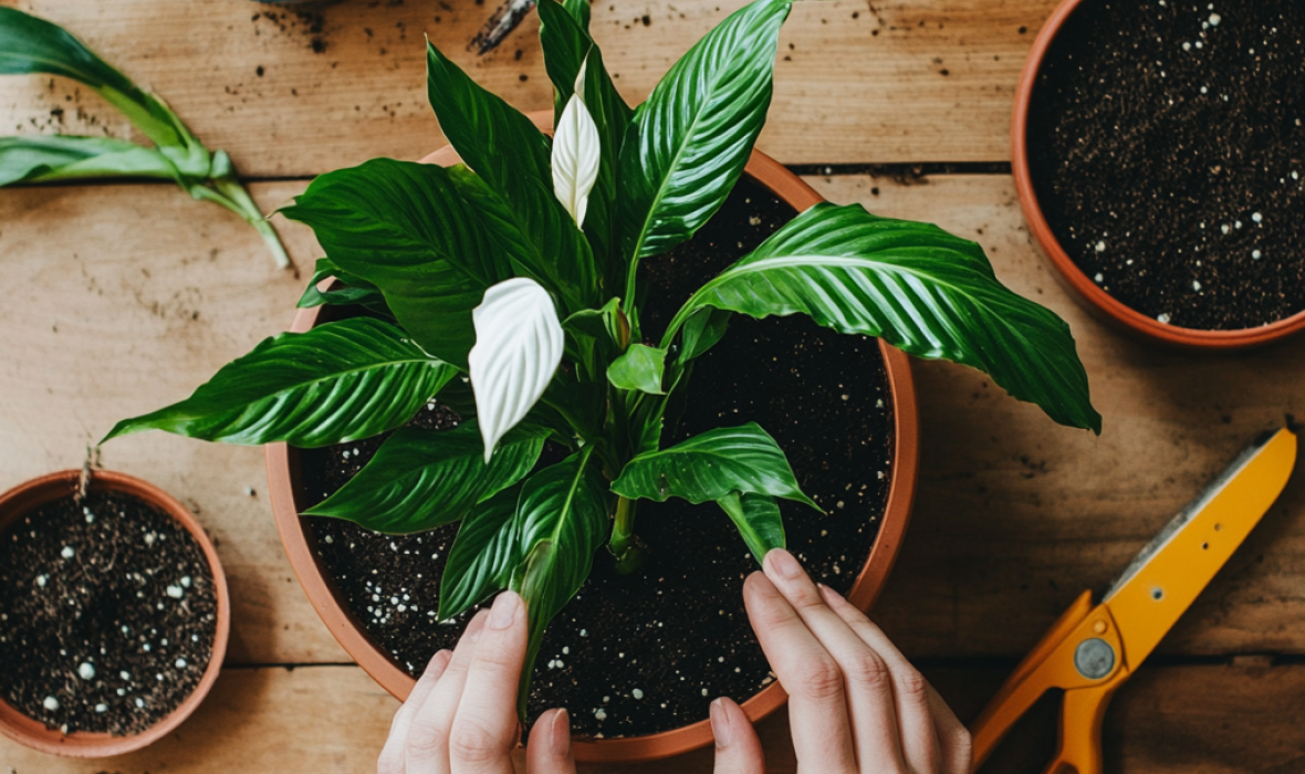 🌿 Kwiaty doniczkowe – Jak rozmnażać rośliny przez podział?